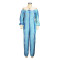 Retro commuting color blocked off shoulder one neck loose jumpsuit