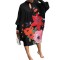 New product elegant style floral print plus size dress mid skirt