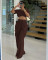 Fashion and casual solid color small bone pattern two-piece set