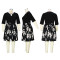Printed half sleeved slim fit plus size A-line dress