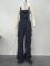 Fashionable shoulder strap loose multi organ pocket jumpsuit