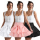 Solid color women's new pleated skirt sexy spicy girl bow cake skirt