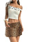 Super elastic sexy girl nightclub hip hugging mini skirt