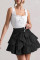 Solid color women's new pleated skirt sexy spicy girl bow cake skirt