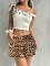 Super elastic sexy girl nightclub hip hugging mini skirt