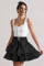 Solid color women's new pleated skirt sexy spicy girl bow cake skirt