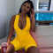 Solid color sports slim fit jumpsuit