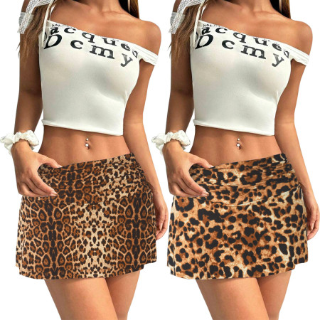 Super elastic sexy girl nightclub hip hugging mini skirt