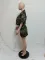 Colorful fabric pocket irregular sexy short skirt set, two-piece set