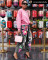 Fashionable hot stamping, positioning, printing, and cut denim jeans