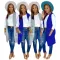 Deep V slim fit cardigan woolen medium long coat top vest