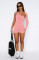 Spring women's solid color sexy backless hanging neck single shoulder sleeve sports jumpsuit