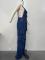 Fashionable shoulder strap loose multi organ pocket jumpsuit