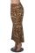 Fashionable leopard print slim fit sexy half body skirt with buttocks and fish tail