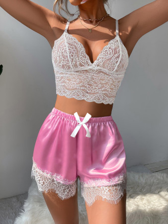 Sexy lingerie with lace and satin