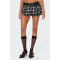 Fashionable and versatile classic plaid skirt with floral buds as the base