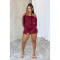 Sexy one neck pleated off shoulder long sleeved jumpsuit