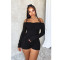 Sexy one neck pleated off shoulder long sleeved jumpsuit