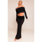 High elasticity vacation nightclub micro transparent lapel and waist flip one shoulder skirt two-piece set