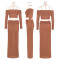 High elasticity vacation nightclub micro transparent lapel and waist flip one shoulder skirt two-piece set