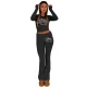 T-shirt long sleeved leggings LIVING rhinestone casual set