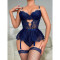 Cross border foreign trade in Europe and America, plus size lace garters, fashionable stockings, tank tops, camisoles, European and American one-piece underwear, sexy women
