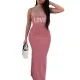 Spring/Summer Strap Thread Low cut Sexy LOVE Hot Diamond Strap Skirt