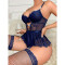 Cross border foreign trade in Europe and America, plus size lace garters, fashionable stockings, tank tops, camisoles, European and American one-piece underwear, sexy women