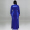Large size women's long sleeved pearl dress for autumn