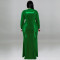 Large size women's long sleeved pearl dress for autumn