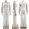 Large size women's winter new item pearl sleeve round neck jumpsuit