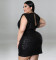 Large size women's spring new pearl sexy vest dress
