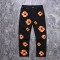 Flame Kapok Flower Printed Jeans DENIMTEARS Same Style Couple Long Pants Straight Pants ins