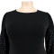 Large size women's winter new item pearl sleeve round neck jumpsuit
