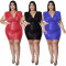 Large size women's spring new pearl sexy vest dress