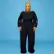 Large size women's winter new item pearl sleeve round neck jumpsuit