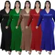 Large size women's long sleeved pearl dress for autumn