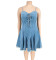 Large size women's spring new sexy sleeveless washed denim dress