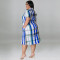 Wholesale of plus size women's clothing autumn new style plaid short sleeved shirt