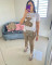 Summer and Autumn New Fashionable Embroidered Short sleeved Pants Sports Two piece Set in 2 Colors