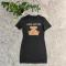 Fashionable temperament embroidered steel ball round neck short sleeved dress in 2 colors