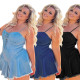 Large size women's spring new sexy sleeveless washed denim dress