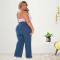 Women's autumn new embroidered washed sexy jeans