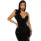 Solid color suspender sexy sequin long dress, slit evening gown
