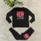 Fashion English Letter Cotton Velvet Fashion Leisure Set