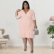 Wholesale source of plus size women's clothing, summer new style, mid sleeved jumpsuit, large swing skirt