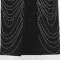 Strap, rhinestone, bubble bead evening dress, sexy dress, long skirt, women