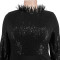 Large size women's winter new item with beaded sleeves women's dress