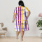 Wholesale of plus size women's clothing autumn new style plaid short sleeved shirt