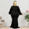 Large size women's winter new item with beaded sleeves women's dress